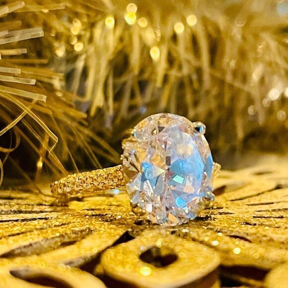 ♥️ 4.30Ct Oval Moissanite Solitaire Engagement Ring, size 6 FREE SHIPPING - Picture 16 of 16